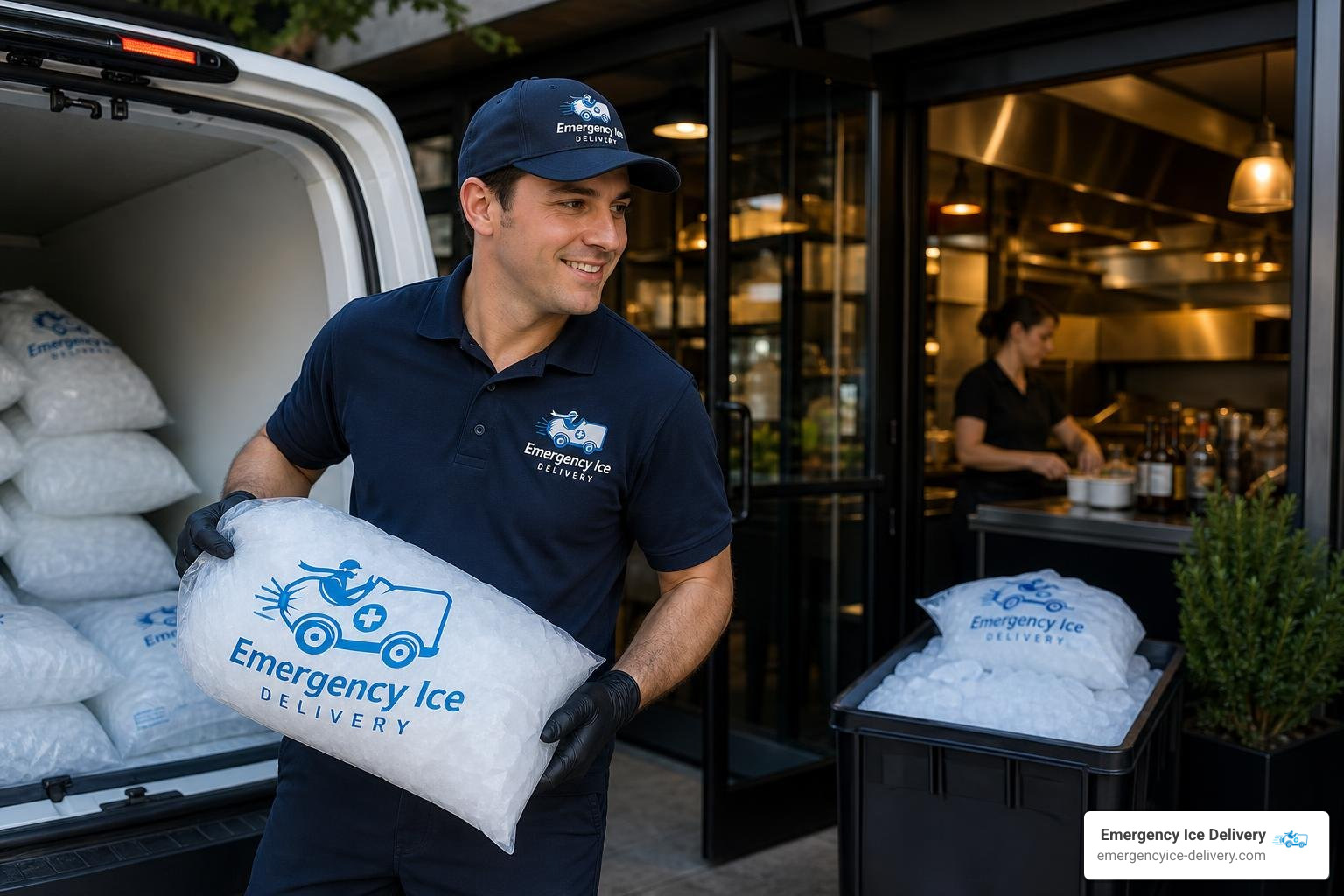 bagged pellet ice delivery