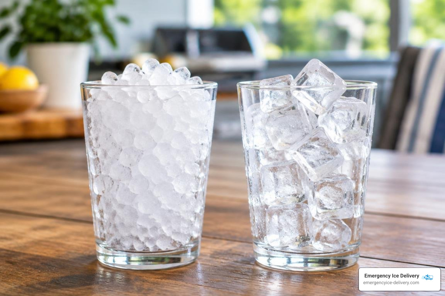 pellet ice compared to standard ice cubes