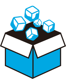 Emergency ice gets delivered (picture of ice in box)